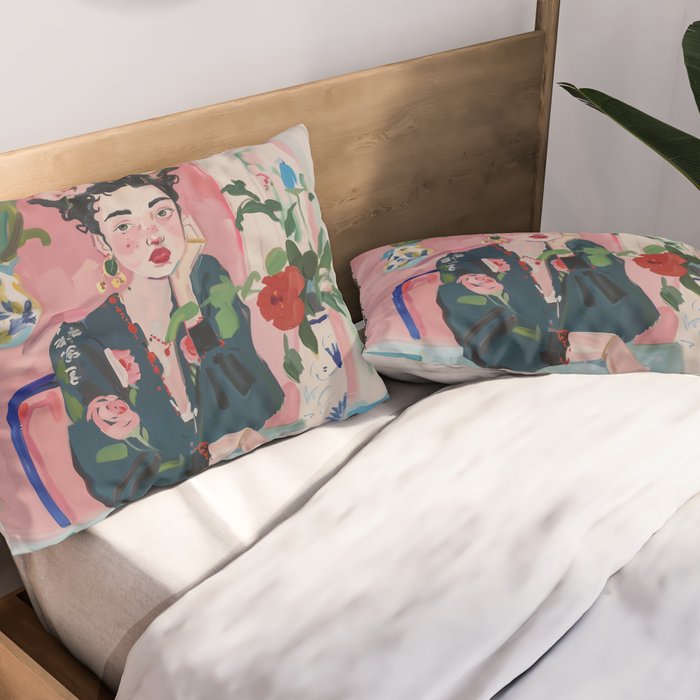 Dreamy Muse in Bloom  Pillow Sham Gallery Image 2