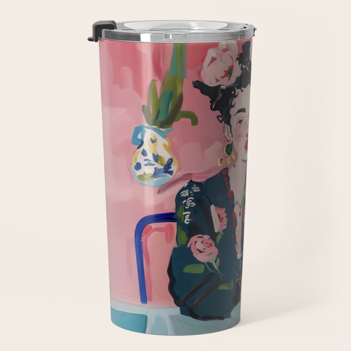 Dreamy Muse in Bloom  Travel Mug Gallery Image 3