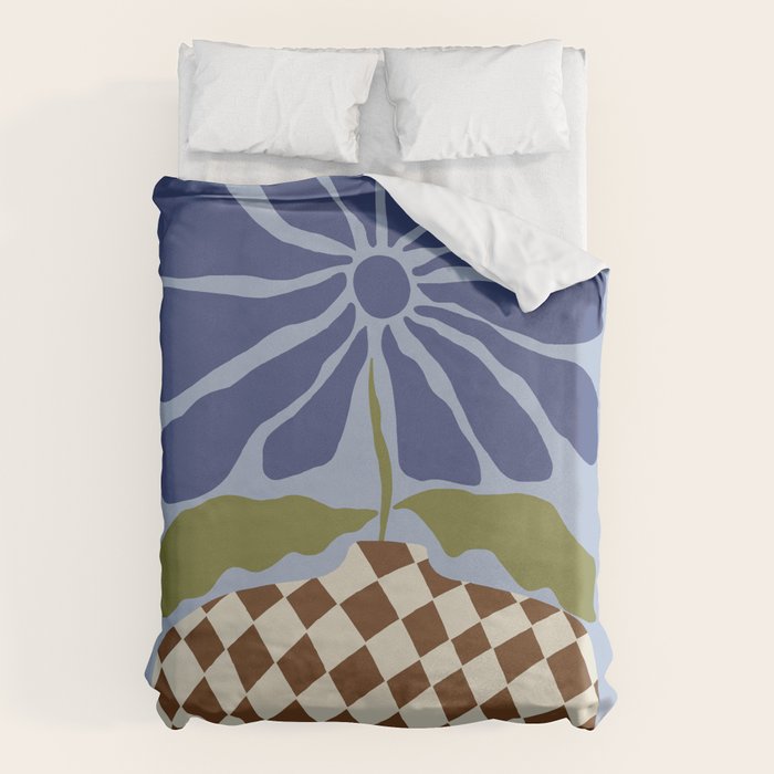 Big blooming flowerpot  Duvet Cover Gallery Image 6