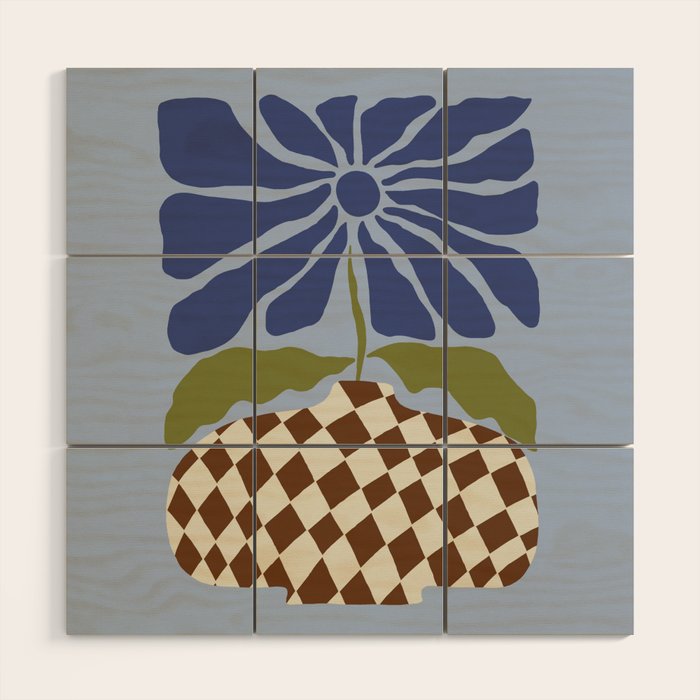 Big blooming flowerpot  Wood Wall Art Gallery Image 1