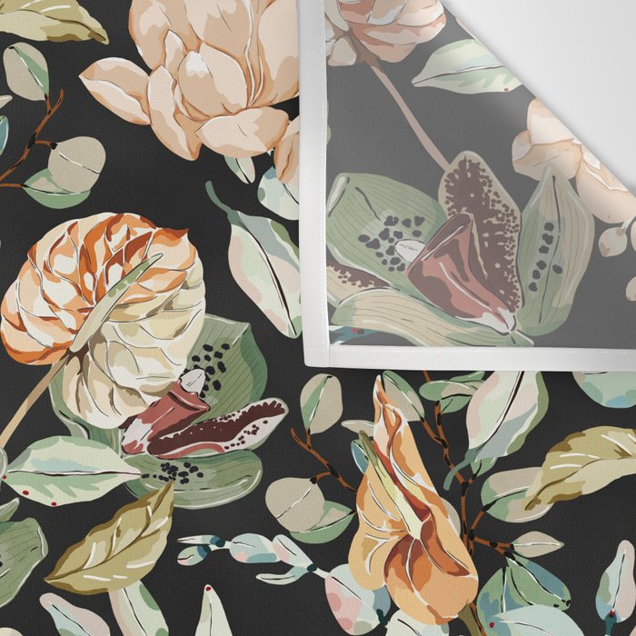 Lush colorful exotic garden C Wall Tapestry Gallery Image 3