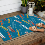 Colorful Ski Pattern Outdoor Rug Gallery Image 2