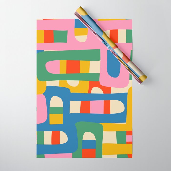 Bo Kaap Colorful Abstract Pattern Wrapping Paper Gallery Image 1