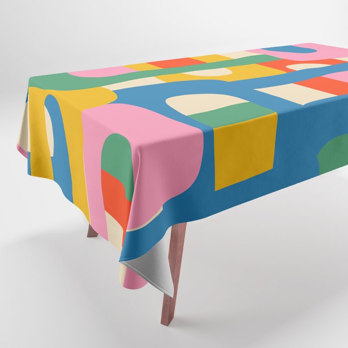 Bo Kaap Colorful Abstract Pattern Tablecloth Gallery Image 1