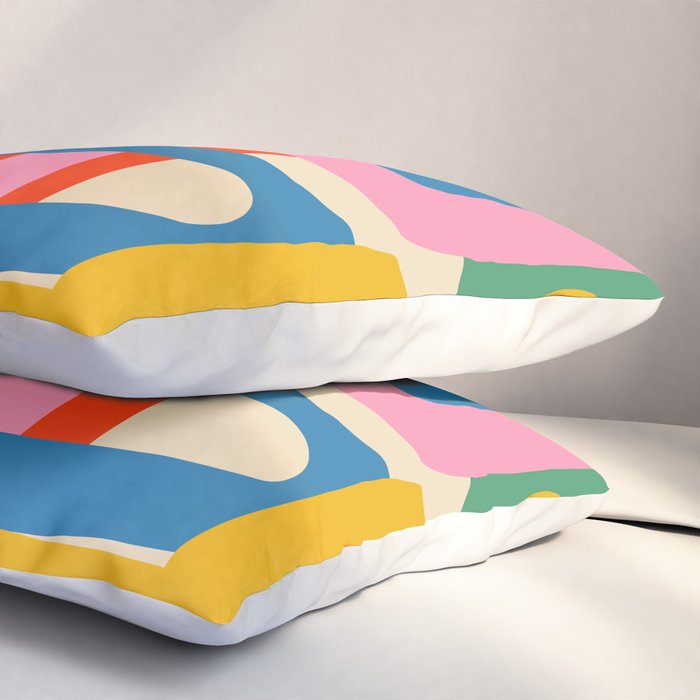 Bo Kaap Colorful Abstract Pattern Pillow Sham Gallery Image 3