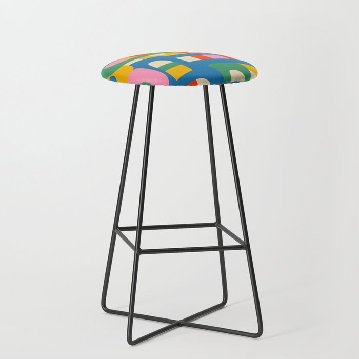 Bo Kaap Colorful Abstract Pattern Stool Gallery Image 1