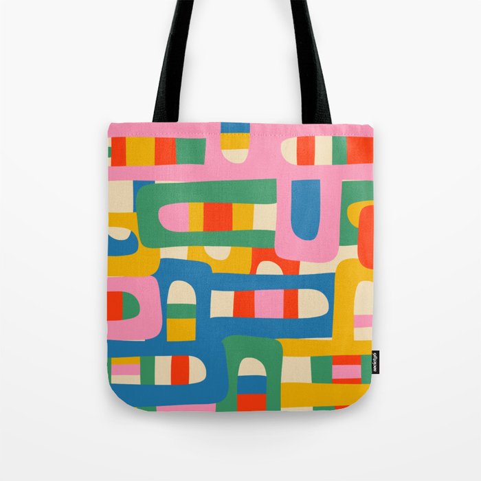 Bo Kaap Colorful Abstract Pattern Tote Bag Gallery Image 1