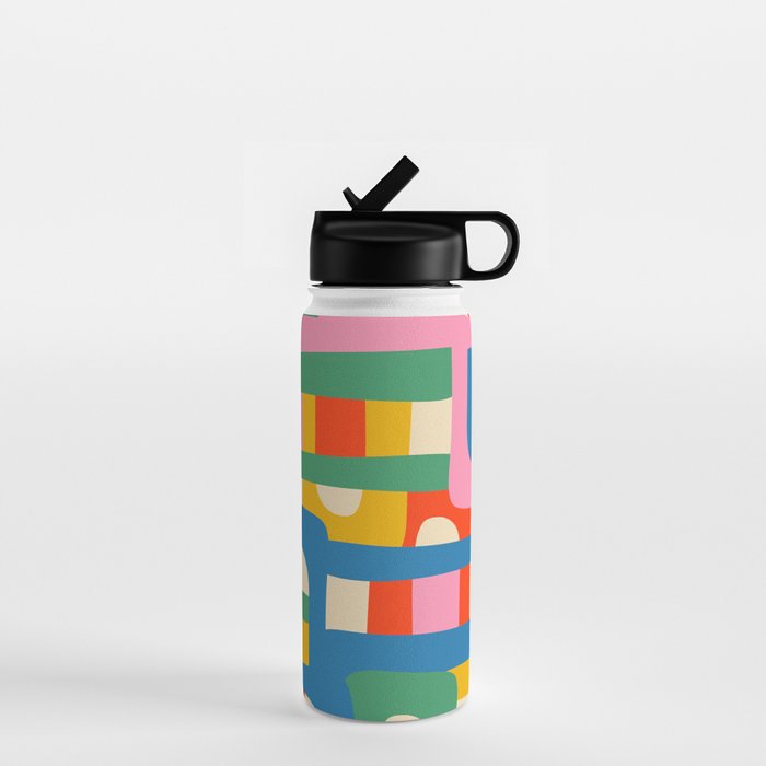Bo Kaap Colorful Abstract Pattern Water Bottle Gallery Image 1
