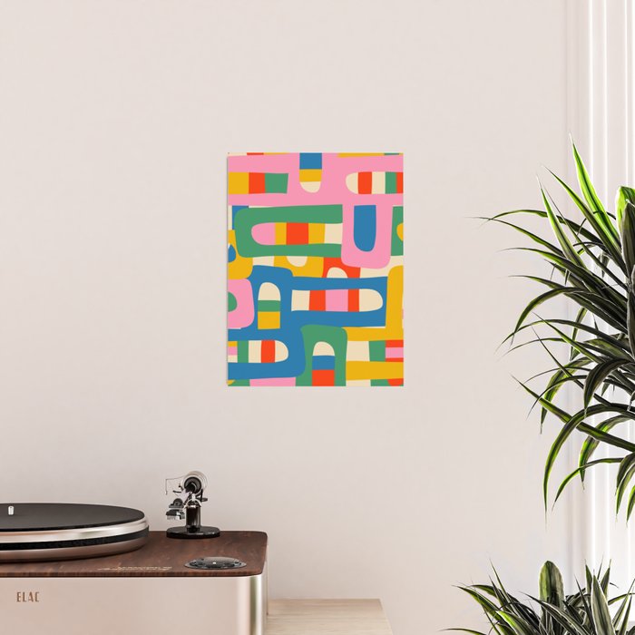 Bo Kaap Colorful Abstract Pattern Poster Gallery Image 2