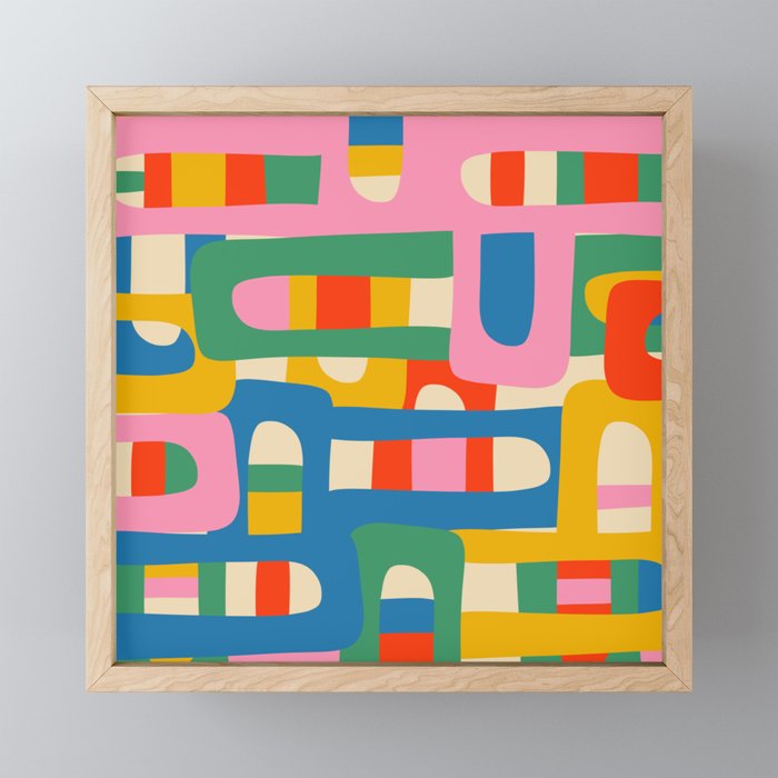 Bo Kaap Colorful Abstract Pattern Mini Art Print Gallery Image 1