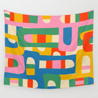 Bo Kaap Colorful Abstract Pattern Wall Tapestry Gallery Image 4