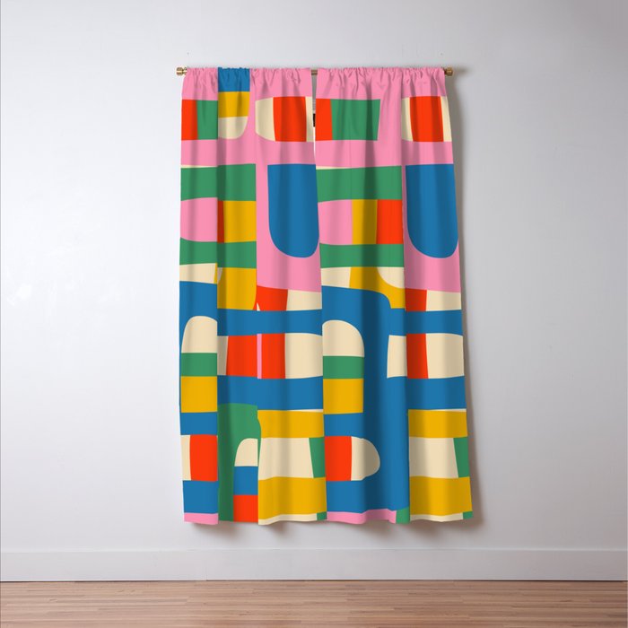 Bo Kaap Colorful Abstract Pattern Window Curtain Gallery Image 3