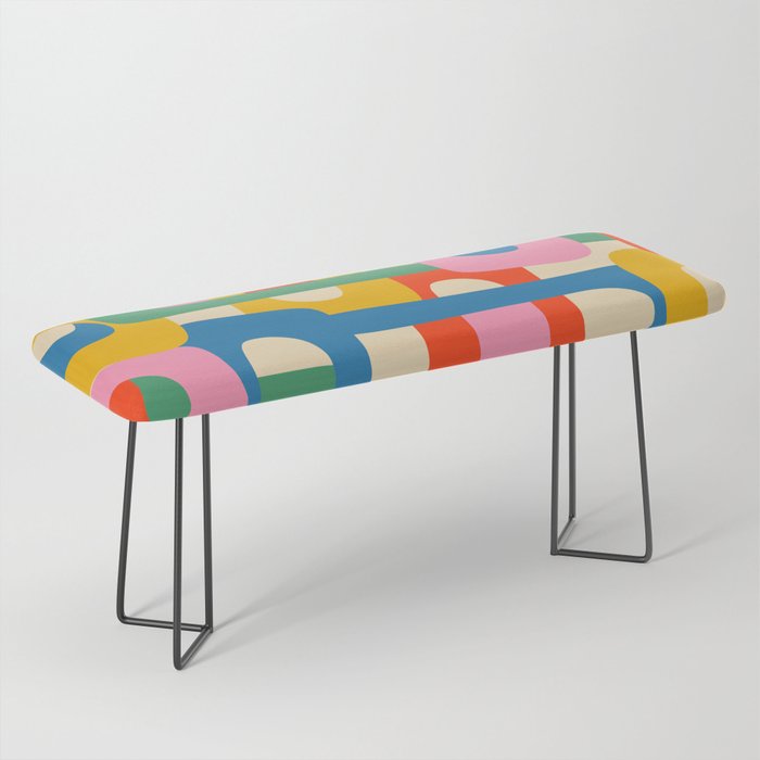Bo Kaap Colorful Abstract Pattern Bench Gallery Image 1