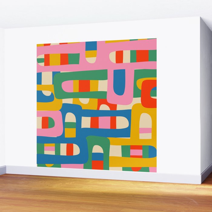 Bo Kaap Colorful Abstract Pattern Wall Mural Gallery Image 2