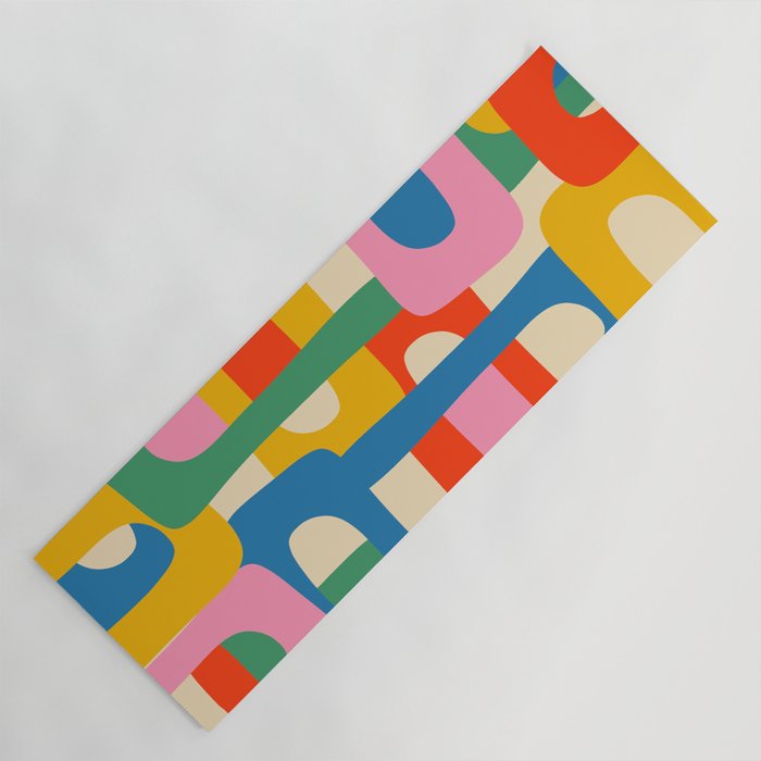Bo Kaap Colorful Abstract Pattern Yoga Mat Gallery Image 1