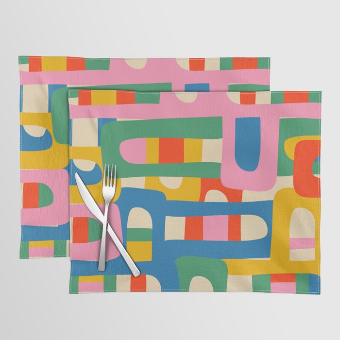 Bo Kaap Colorful Abstract Pattern Placemat Gallery Image 1
