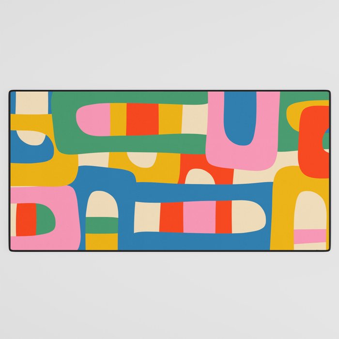 Bo Kaap Colorful Abstract Pattern Desk Mat Gallery Image 3