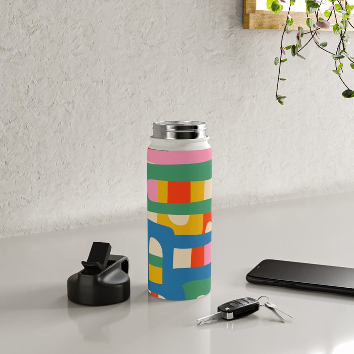 Bo Kaap Colorful Abstract Pattern Water Bottle Gallery Image 4