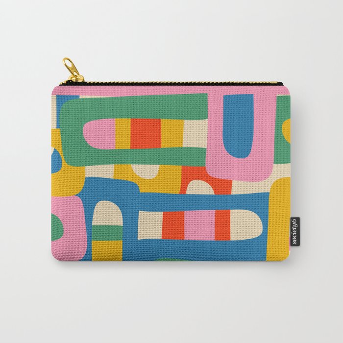 Bo Kaap Colorful Abstract Pattern Carry All Pouch Gallery Image 1