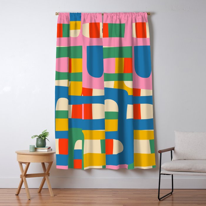Bo Kaap Colorful Abstract Pattern Window Curtain Gallery Image 5
