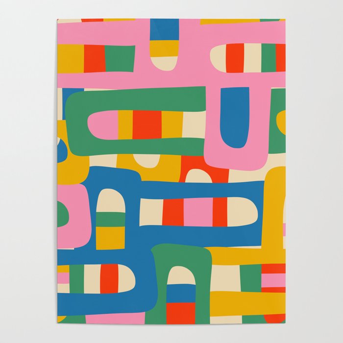 Bo Kaap Colorful Abstract Pattern Poster Gallery Image 4