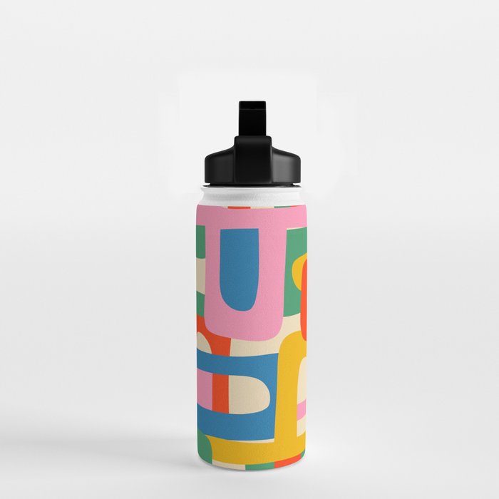 Bo Kaap Colorful Abstract Pattern Water Bottle Gallery Image 2