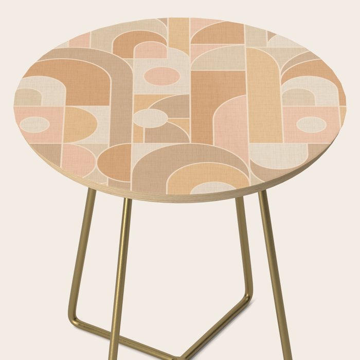 Abstract Bauhaus Shapes - Neutral Colors Side Table Gallery Image 2
