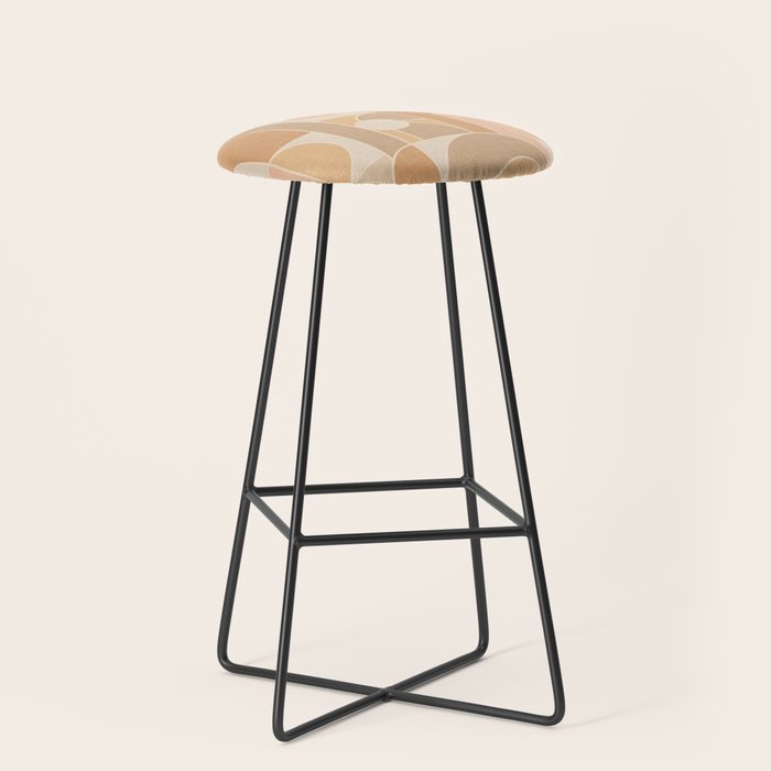 Abstract Bauhaus Shapes - Neutral Colors Stool Gallery Image 1