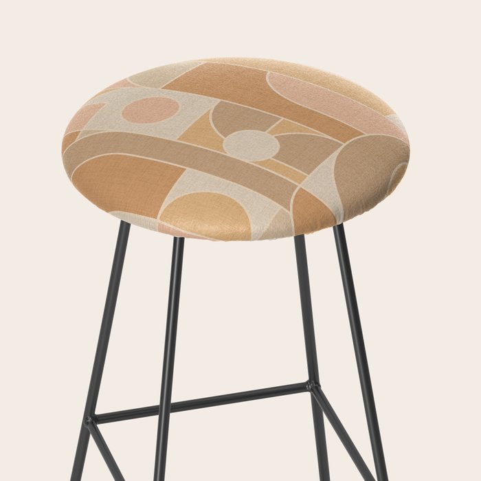 Abstract Bauhaus Shapes - Neutral Colors Stool Gallery Image 2
