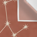 Taurus Zodiac Star Constellation Line Art Terracotta Red Wall Tapestry Gallery Image 3