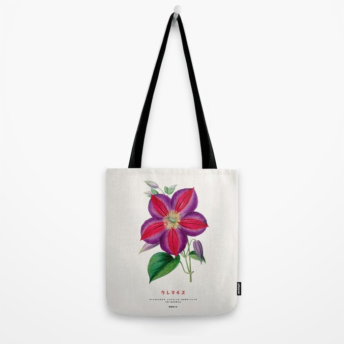 Clematis Japanese Flower Tote Bag Gallery Image 2
