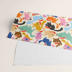Christmas Cats in Santa Hats Wrapping Paper Gallery Image 2