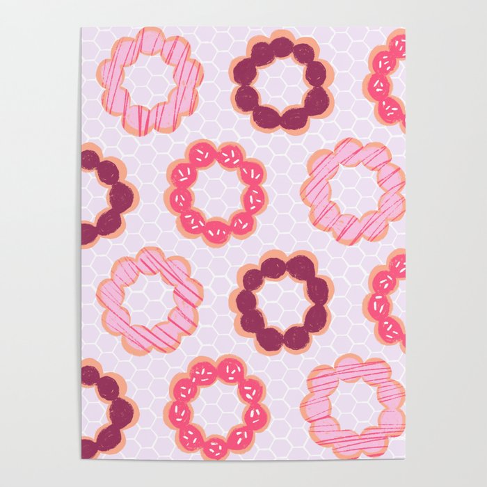 Mochi Donuts Pattern Poster Gallery Image 1