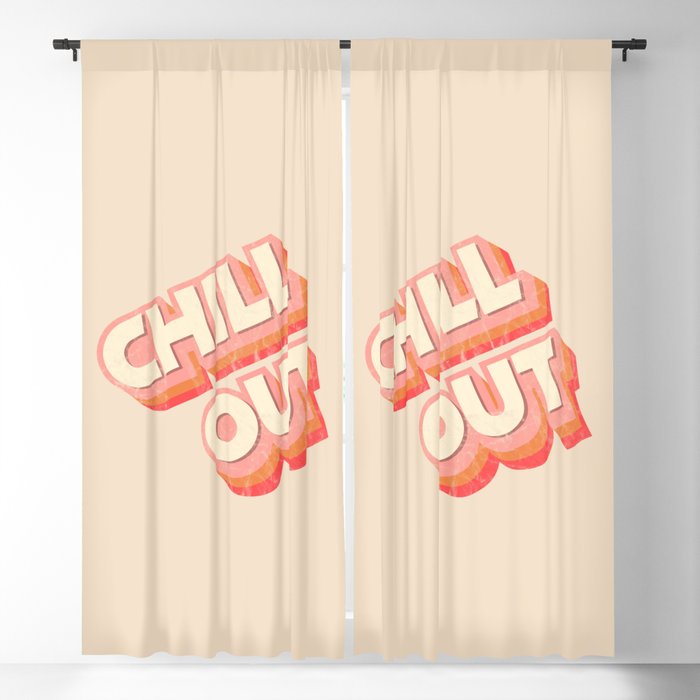 CHILL OUT TYPOGRAPHY Window Curtain Gallery Image 5