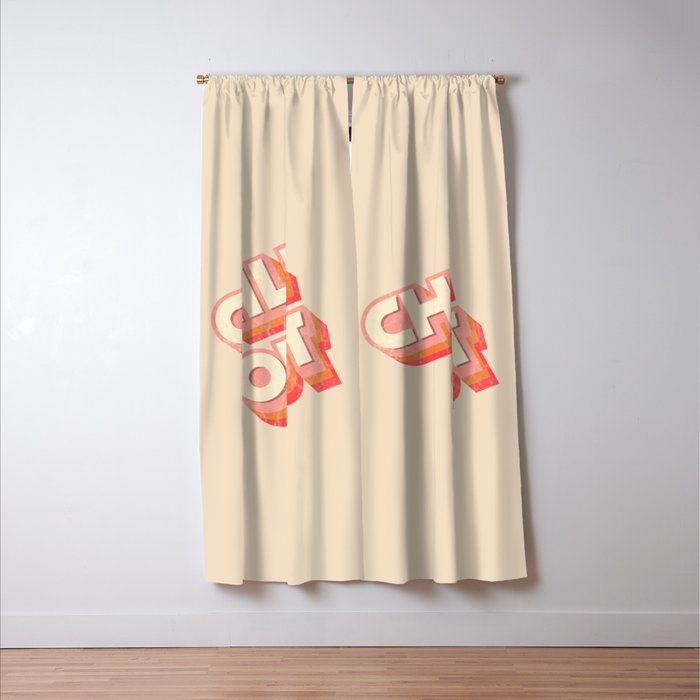 CHILL OUT TYPOGRAPHY Window Curtain Gallery Image 3