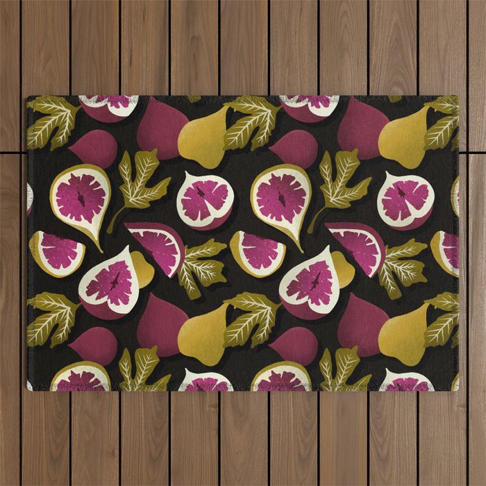Fig Collection â Charcoal Outdoor Rug Gallery Image 1
