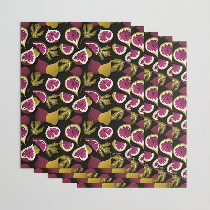 Fig Collection â Charcoal Wrapping Paper Gallery Image 3