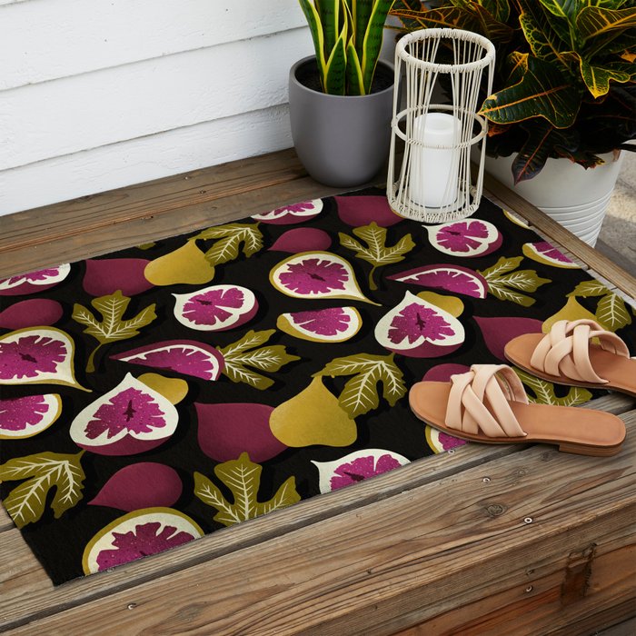 Fig Collection â Charcoal Outdoor Rug Gallery Image 2