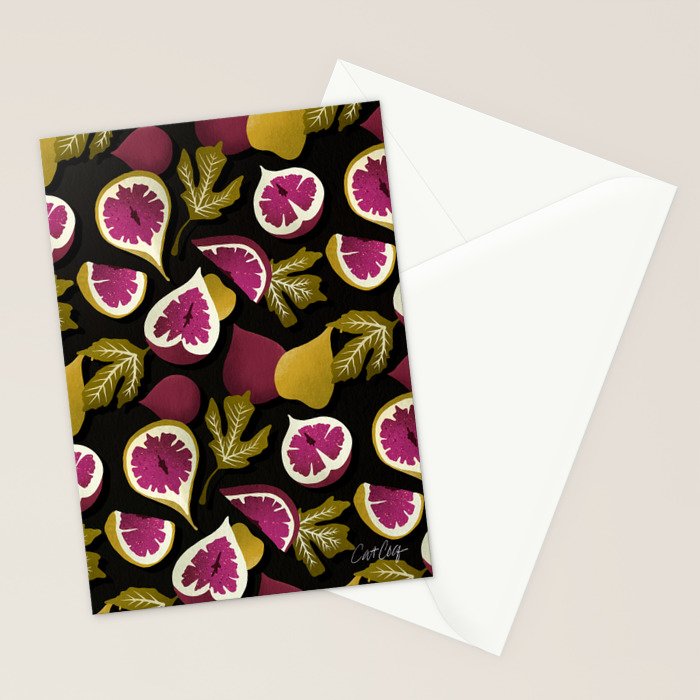 Fig Collection â Charcoal Stationery Card Gallery Image 2