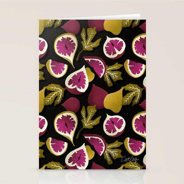 Fig Collection â Charcoal Stationery Card Gallery Image 1