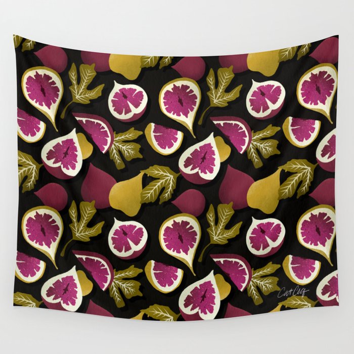 Fig Collection â Charcoal Wall Tapestry Gallery Image 1