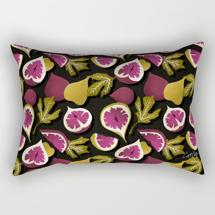 Fig Collection â Charcoal Rectangular Pillow Gallery Image 2