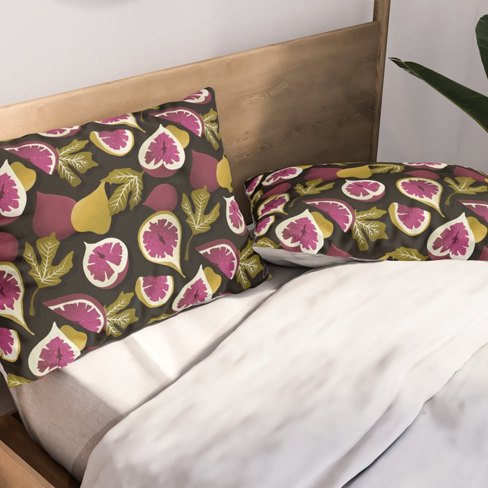 Fig Collection â Charcoal Pillow Sham Gallery Image 2