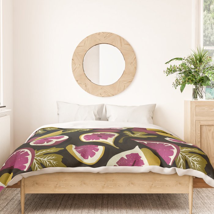 Fig Collection â Charcoal Duvet Cover Gallery Image 3