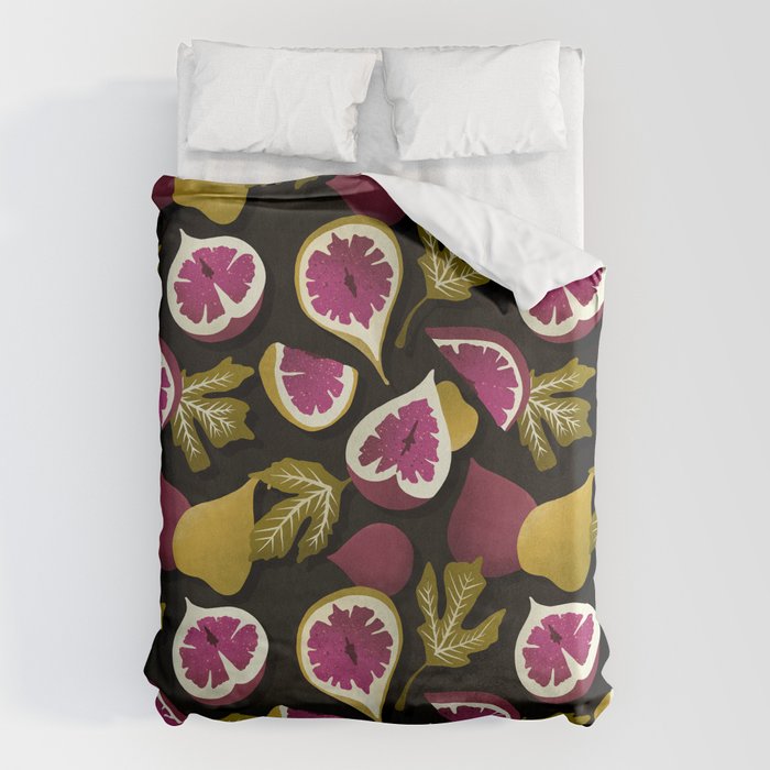 Fig Collection â Charcoal Duvet Cover Gallery Image 6
