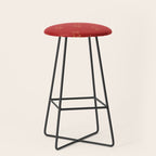Red gingerbread christmas cookie pattern Stool Gallery Image 1
