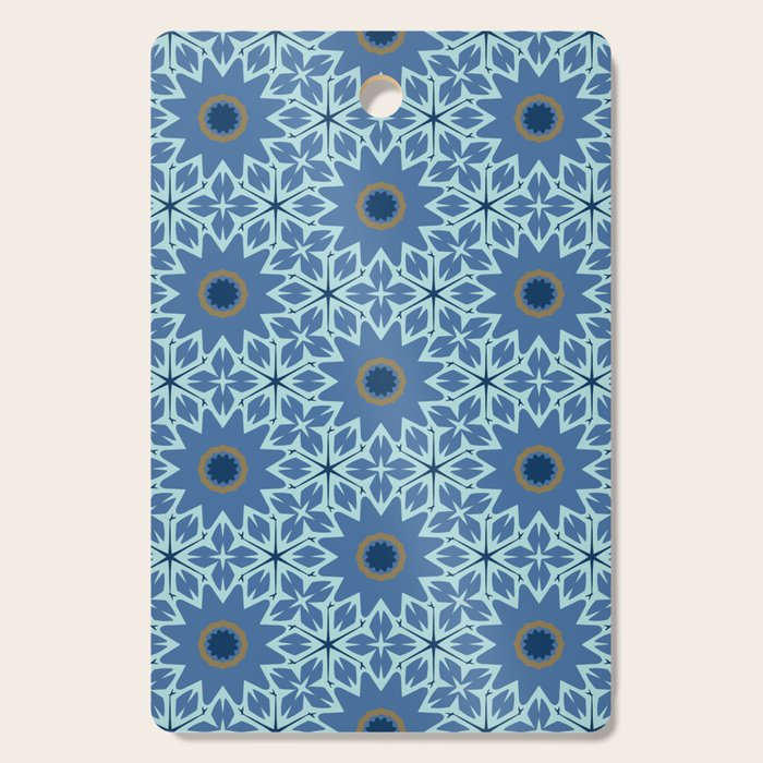Midnight Blue Starburst Mosaic Cutting Board Gallery Image 1