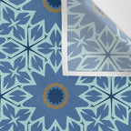 Midnight Blue Starburst Mosaic Wall Tapestry Gallery Image 3