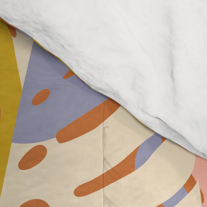 Color Block Monstera Pink + Lavender Comforter Gallery Image 4