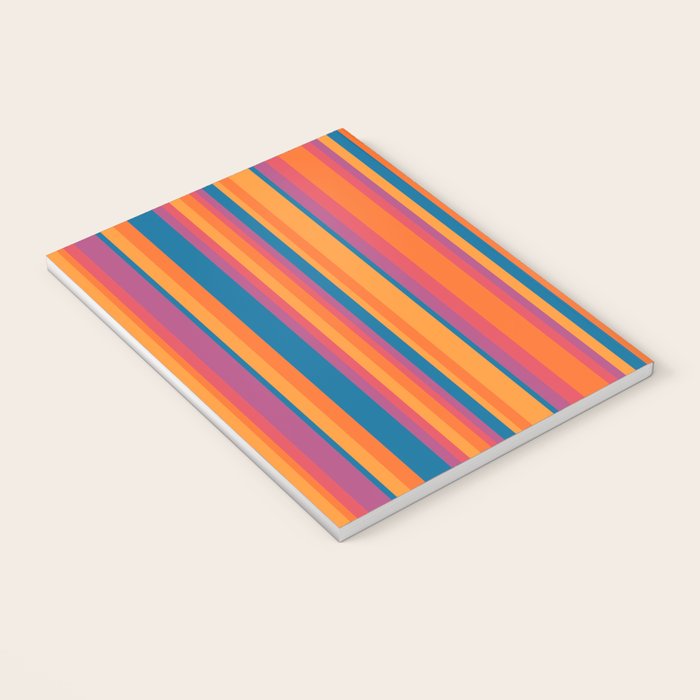 Classic Stripes III - Retro Rainbow  Notebook Gallery Image 3